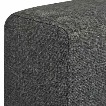 Sofa 2-Sitzer Stoff Dunkelgrau