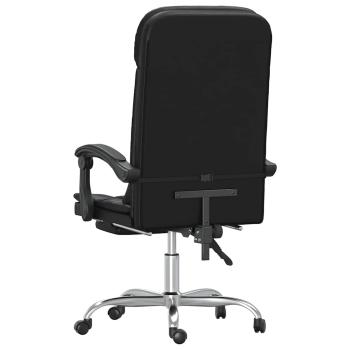 Massage-Bürostuhl mit Liegefunktion Schwarz Kunstleder