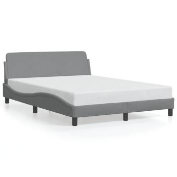 Bettgestell Dover Hellgrau 135x190 cm Stoff