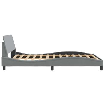 Bettgestell Dover Hellgrau 135x190 cm Stoff