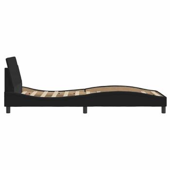 Bettgestell Dover Schwarz 90x190 cm Stoff
