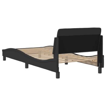 Bettgestell Dover Schwarz 90x190 cm Stoff