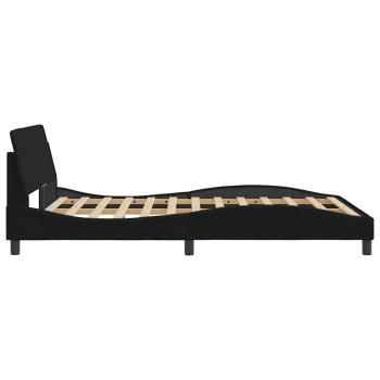 Bettgestell Dover Schwarz 135x190 cm Stoff