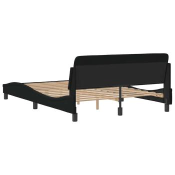 Bettgestell Dover Schwarz 135x190 cm Stoff