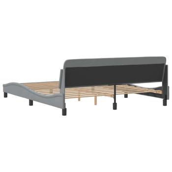 Bettgestell Dover Hellgrau 180x200 cm Stoff