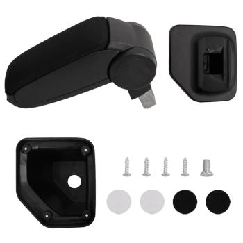 ARDEBO.de - Auto-Armlehne für HYUNDAI I20 (2015?2019) Schwarz 15x32x(40?52) cm ABS