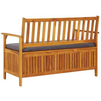 Gartenbank mit Stauraum 120 cm Massivholz Akazie
