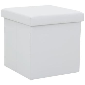 ARDEBO.de - Hocker mit Stauraum Wei? Kunstleder