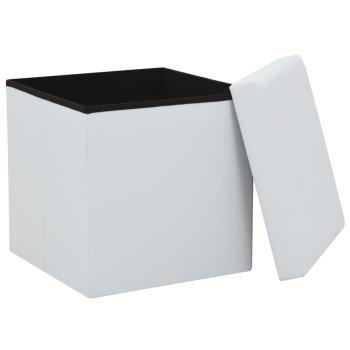 Hocker mit Stauraum Wei? Kunstleder