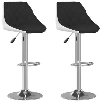 Barhocker 2 Stk. Schwarz und Wei? Kunstleder