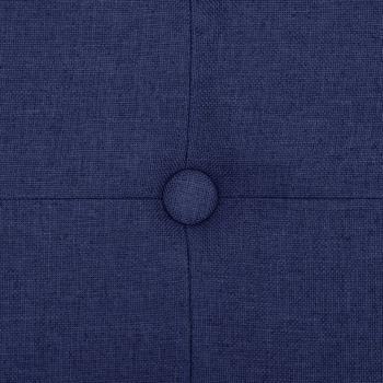 Faltbare Sitzbank mit Stauraum Blau Leinenoptik