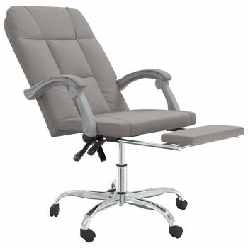 Bürostuhl mit Liegefunktion Taupe Stoff