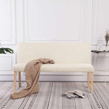 ARDEBO.de - Sitzbank 139,5 cm Cremeweiß Polyester