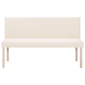 Sitzbank 139,5 cm Cremeweiß Polyester