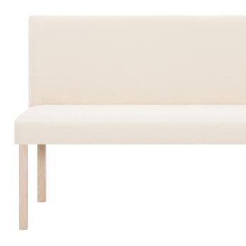 Sitzbank 139,5 cm Cremeweiß Polyester