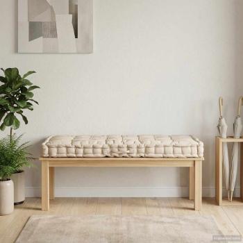 ARDEBO.de - Palettenkissen Baumwolle 120×80×10 cm Beige