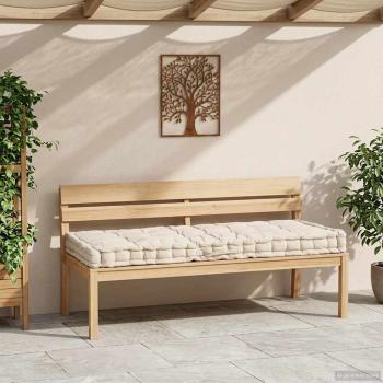 Palettenkissen Baumwolle 120×80×10 cm Beige