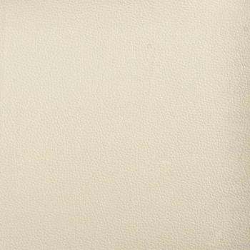 Sessel mit Hocker Creme 60 cm Kunstleder