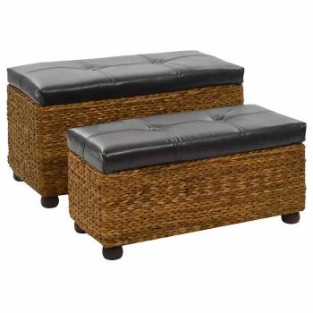 ARDEBO.de - Sitzbank-Set 2-tlg. Seegras Braun