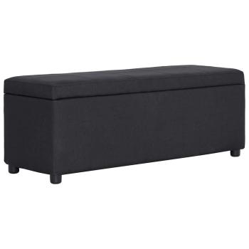 ARDEBO.de - Bank mit Staufach 116 cm Schwarz Polyester