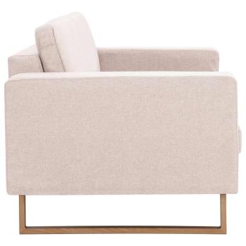 3-Sitzer-Sofa Stoff Cremeweiß