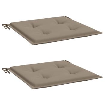 Gartenstuhl-Kissen 2 Stk. Taupe 40x40x3 cm Oxford-Gewebe