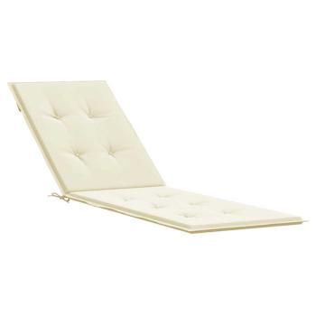 Liegestuhl-Auflage Creme (75+105)x50x4 cm
