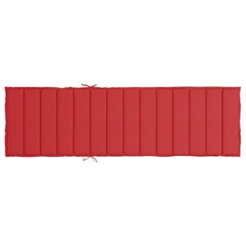 Sonnenliegen-Auflage Rot 200x50x3 cm Oxford-Gewebe