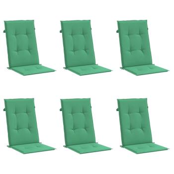 Gartenstuhlauflagen für Hochlehner 6 Stk. Grün 120x50x3cm Stoff