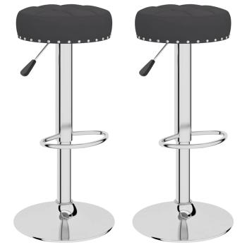 Barhocker 2 Stk. Schwarz Stoff