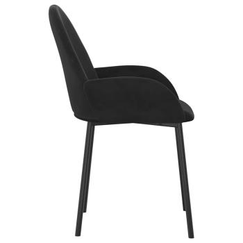 Esszimmerst?hle 2 Stk. Schwarz Samt
