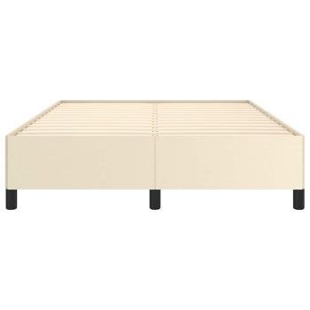 Bettgestell Creme 140x190 cm Kunstleder