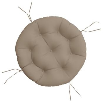 Kissen Rund Taupe Ø 60 x 11 cm Oxford-Gewebe