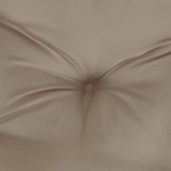 Kissen Rund Taupe Ø 60 x 11 cm Oxford-Gewebe