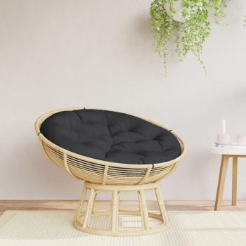 ARDEBO.de - Kissen Rund Schwarz Ø 100x11 cm Oxford-Gewebe