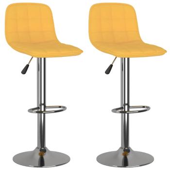 Barhocker 2 Stk. Gelb Stoff
