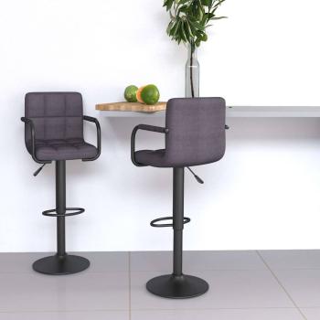 ARDEBO.de - Barhocker 2 Stk. Taupe Stoff