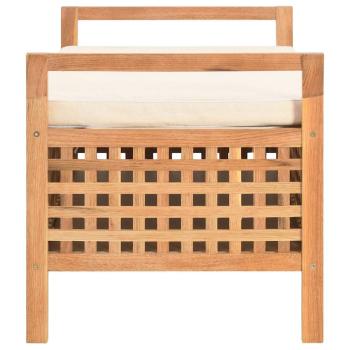 Sitzbank mit Stauraum 93×49×49 cm Walnuss Massivholz