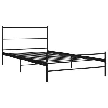 Bettgestell Schwarz Metall 90?200 cm
