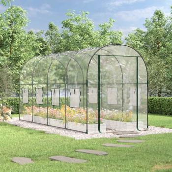 ARDEBO.de - Gewächshaus Transparent 160x400x190 cm PVC & Stahl