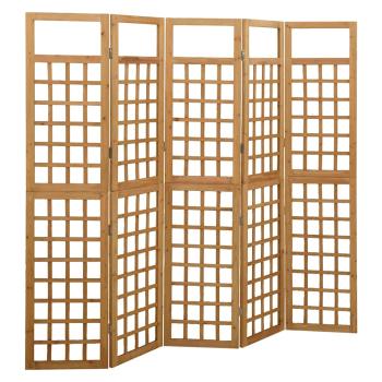 ARDEBO.de - Spalier/Paravent 5-teilig Massivholz Tanne 201,5x180 cm
