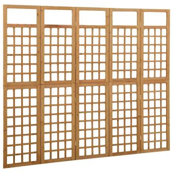 Spalier/Paravent 5-teilig Massivholz Tanne 201,5x180 cm