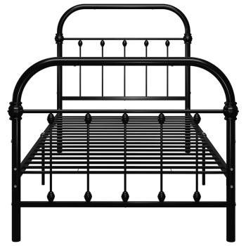 Bettgestell Schwarz Metall 90×200 cm