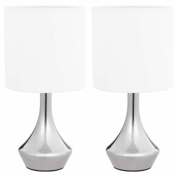 Tischlampen 2 Stk. Touch-Sensor Weiß E14