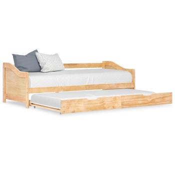 ARDEBO.de - Ausziehsofa Bettgestell Kiefernholz 90×200 cm