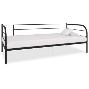ARDEBO.de - Tagesbett-Rahmen Schwarz Metall 90×200 cm