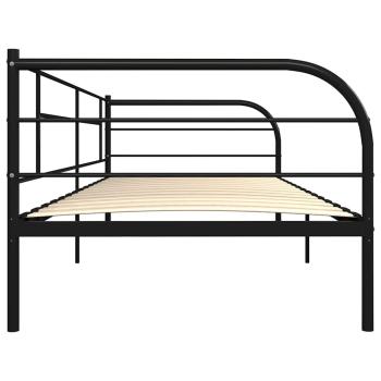 Tagesbett-Rahmen Schwarz Metall 90×200 cm