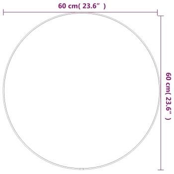 Wandspiegel Silbern Ø 60 cm Rund