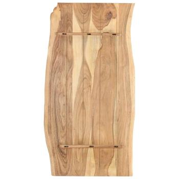 Tischplatte Massivholz Akazie 118x(50-60)x2,5 cm