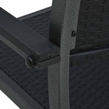 Gartenst?hle 2 Stk. Schwarz Kunststoff Rattan-Optik